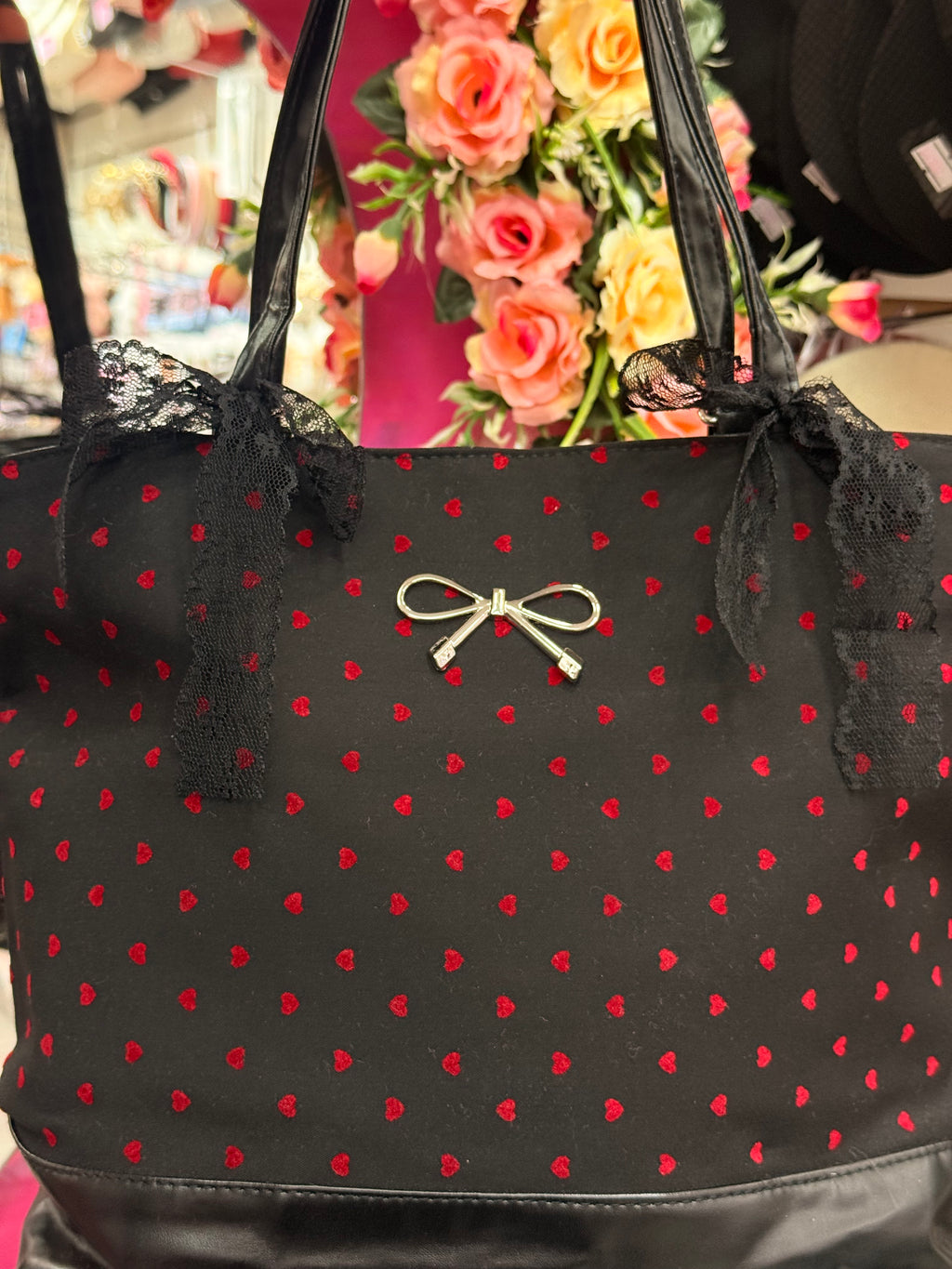 Bolso con moño y lunares 🖤🎀
