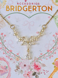 Cadena colección bridgertone flor con zirconias
