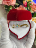 Anillo mariposa flor regulable 17 al 20 dorado