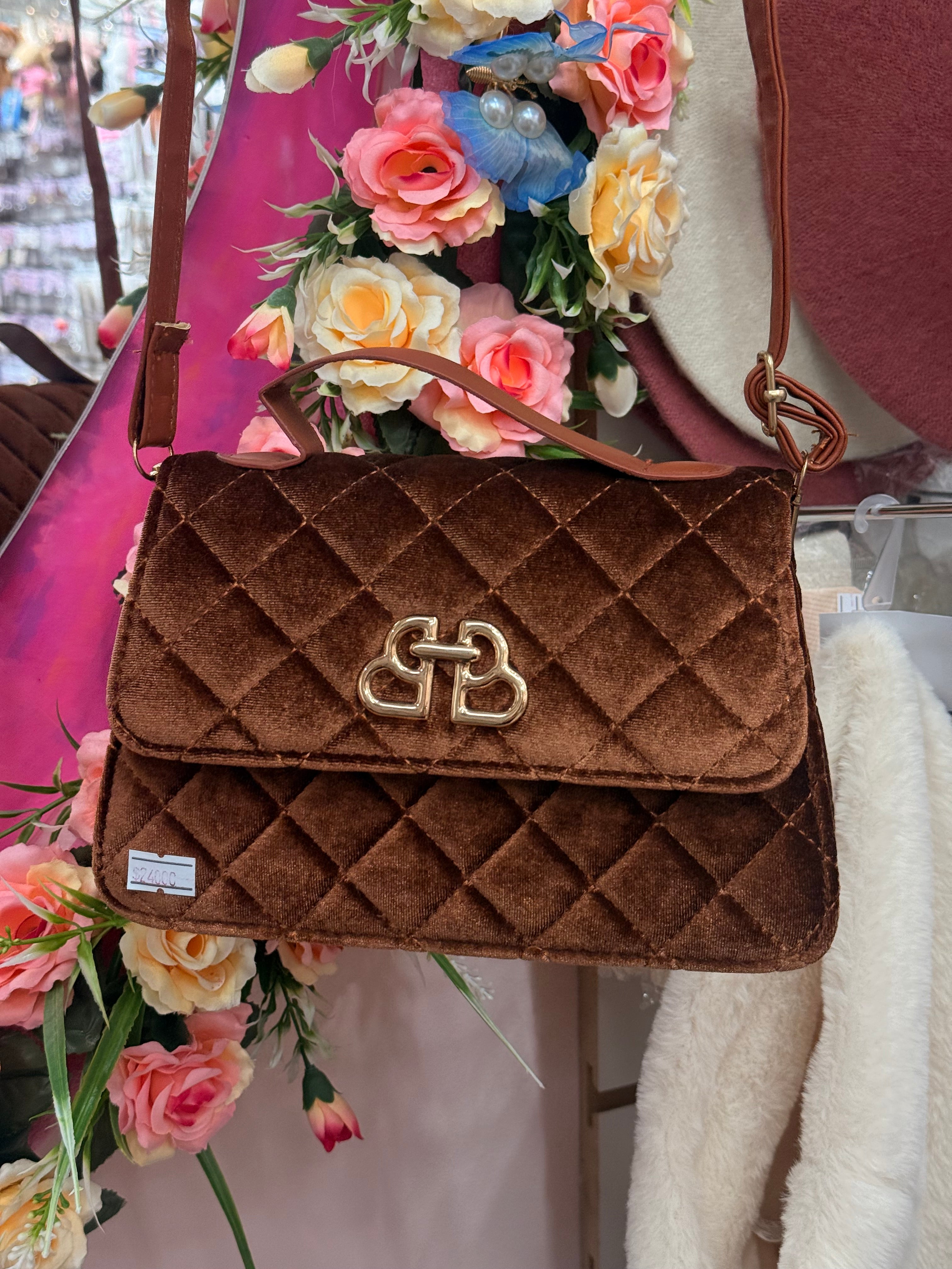 Cartera de terciopelo naranja 🧡