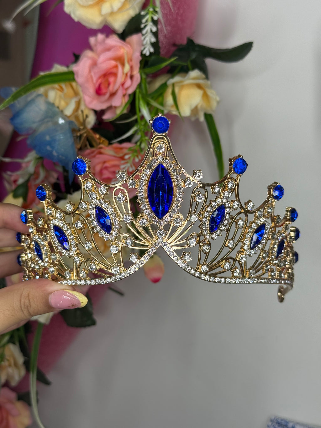 Corona azul dorado