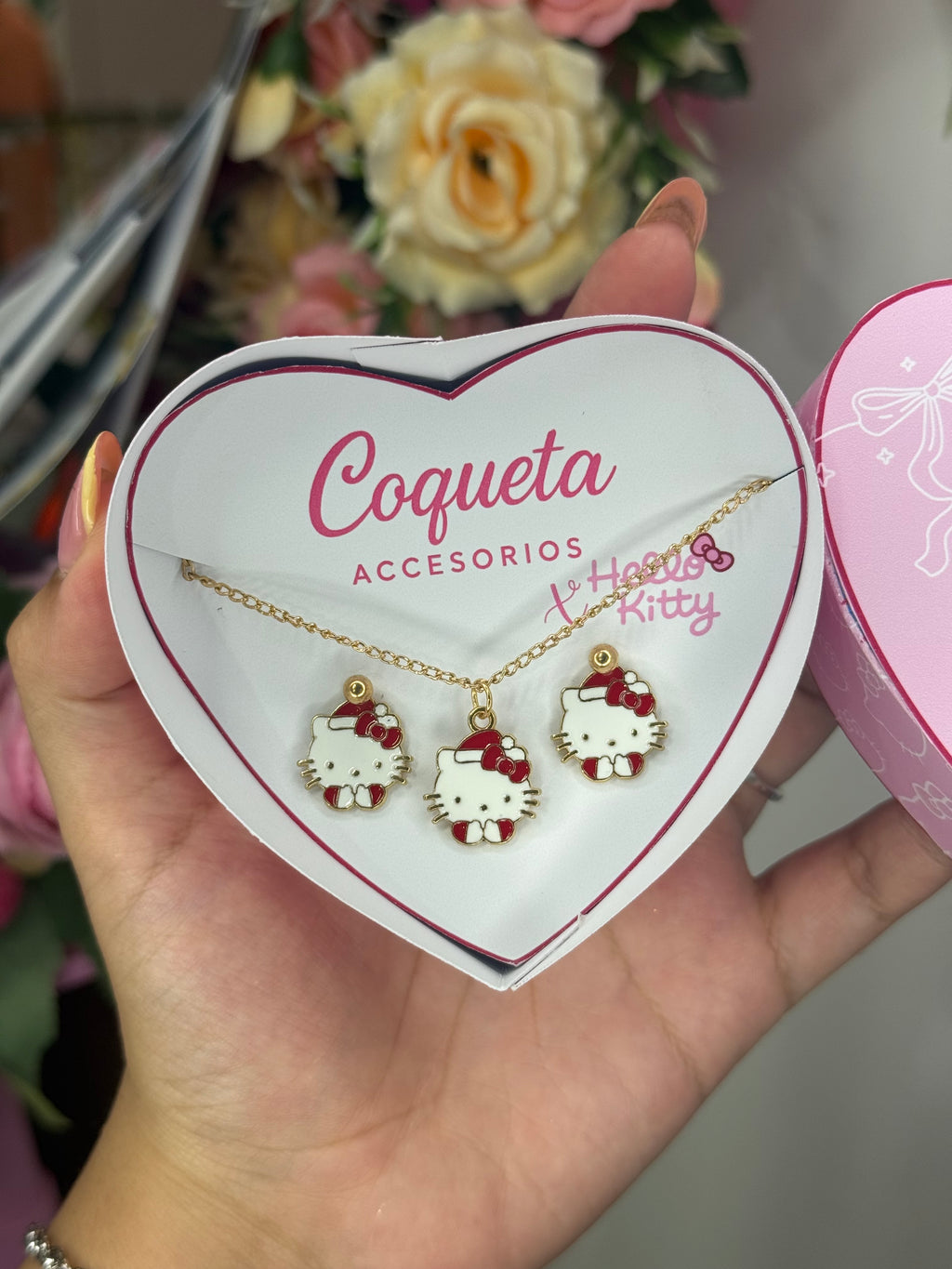 Combo aros hello Kitty + collar