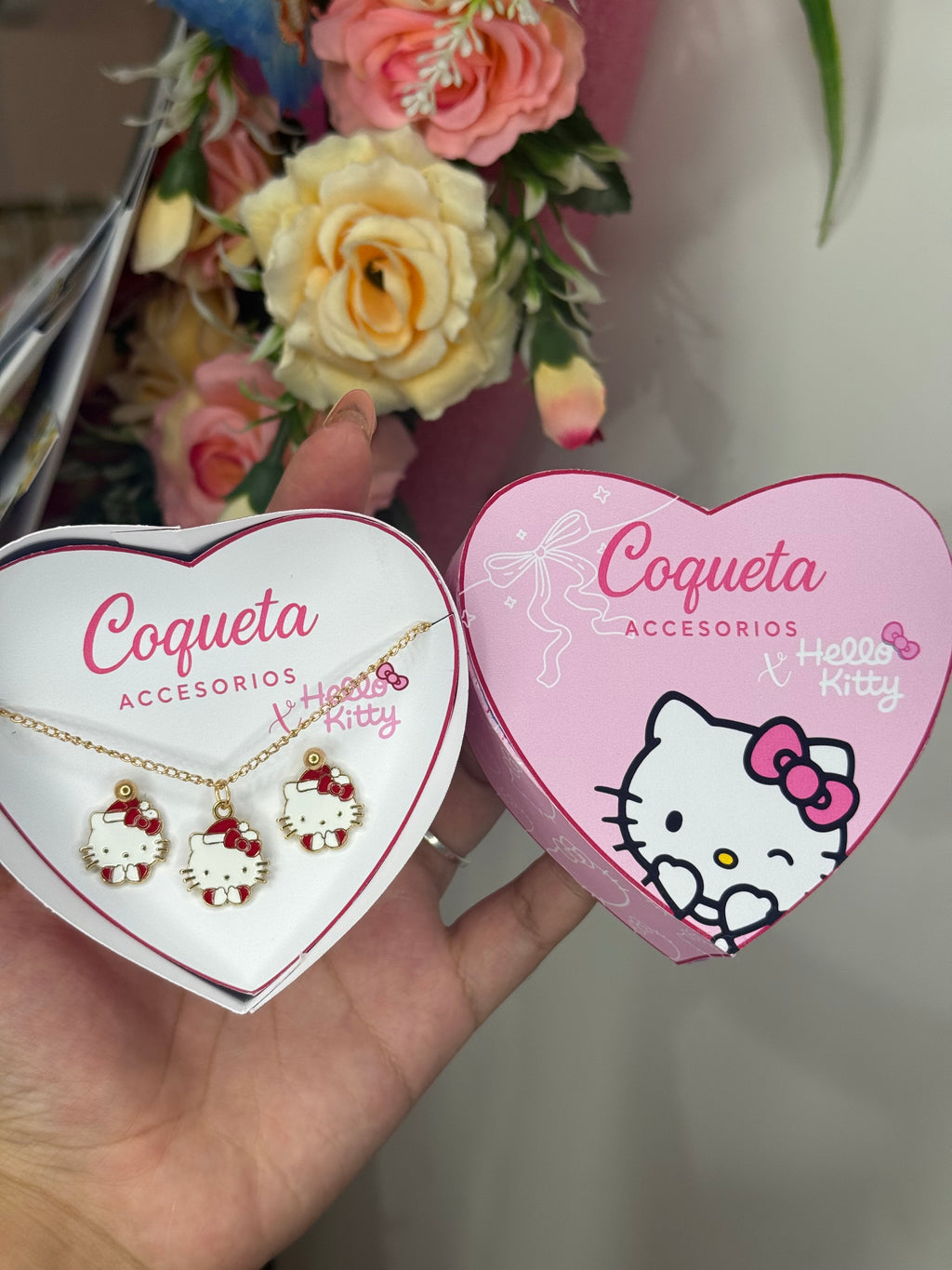 Combo aros hello Kitty + collar