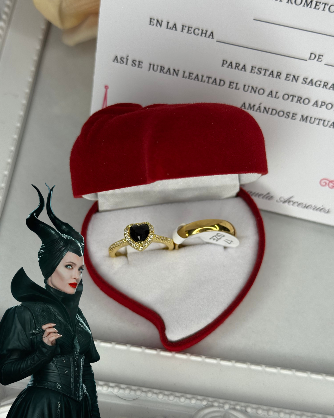 Anillo promesa maléfica (mujer talle regulable 17 al 20)
