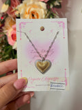 Cadena corazón plateado