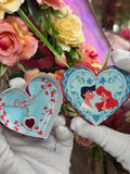 Cadena Princesa Ariel corazón rojo caja corazón