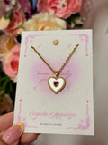 Cadena corazón dorado