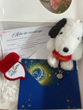 Combo snoopy sol y luna anillos promesa