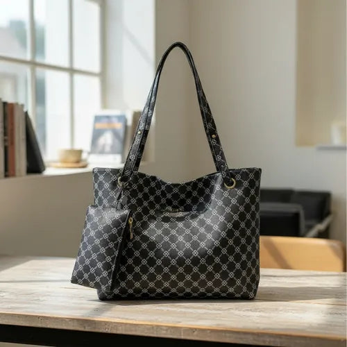Cartera negra totebag