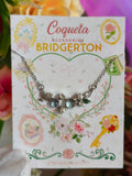 Cadena coleccion bridgerton jardin de flores plateada